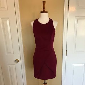 Keepsake the Label burgundy cocktail dress